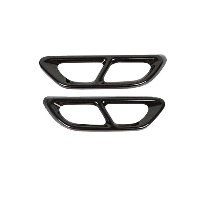 Brand New Honda Accord 2018-2022 Car Rear Cylinder Exhaust Muffler Tip Tail Pipe Glossy Black Metal Cover Trim