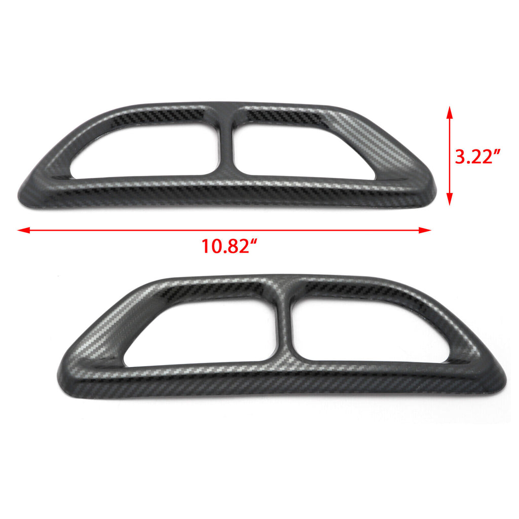 Brand New Honda Accord 2018-2022 Car Rear Cylinder Exhaust Muffler Tip Tail Pipe Carbon Fiber Style Metal Cover Trim