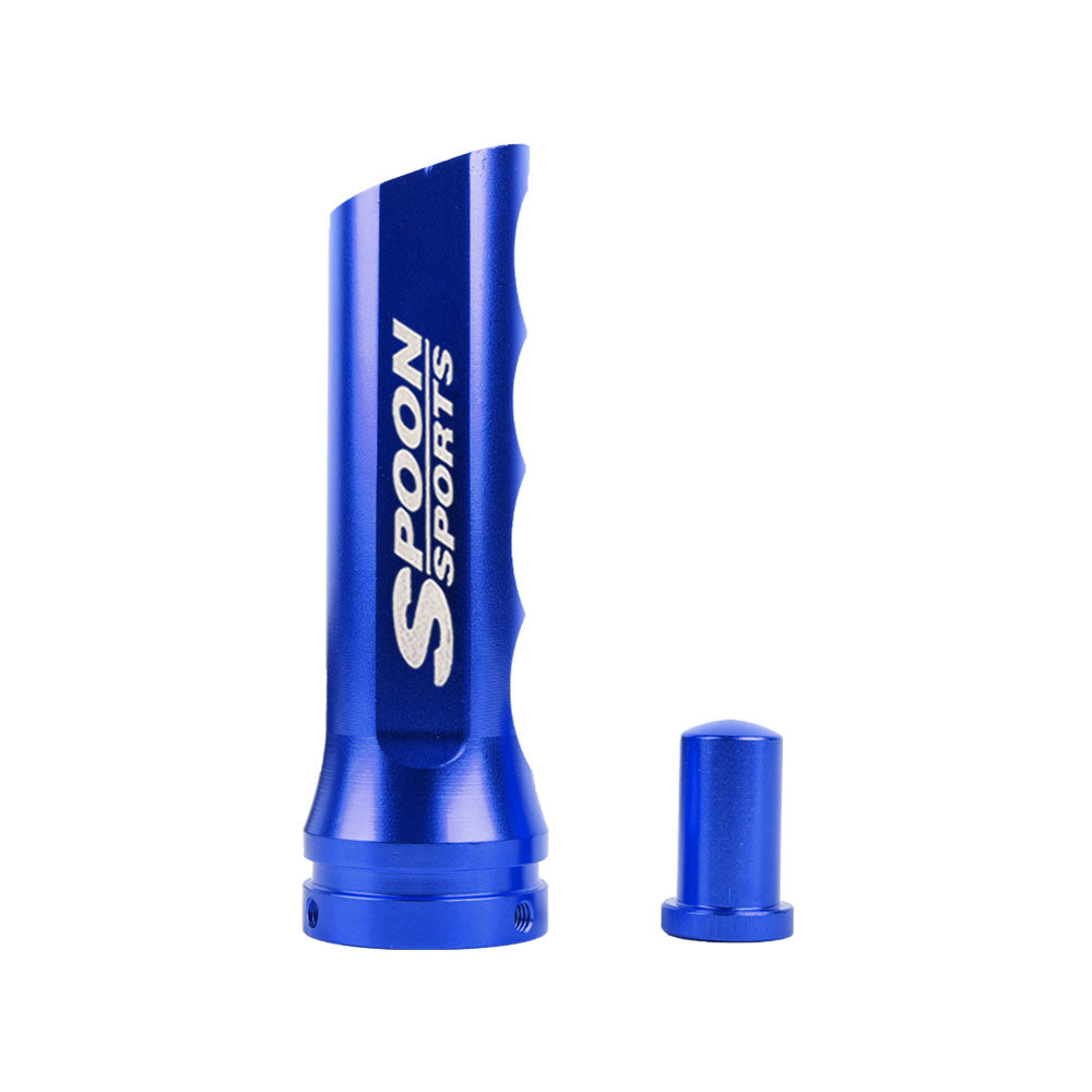 Brand New Universal 1PCS Spoon Sports Blue Aluminum Car Handle Hand Brake Sleeve Cover
