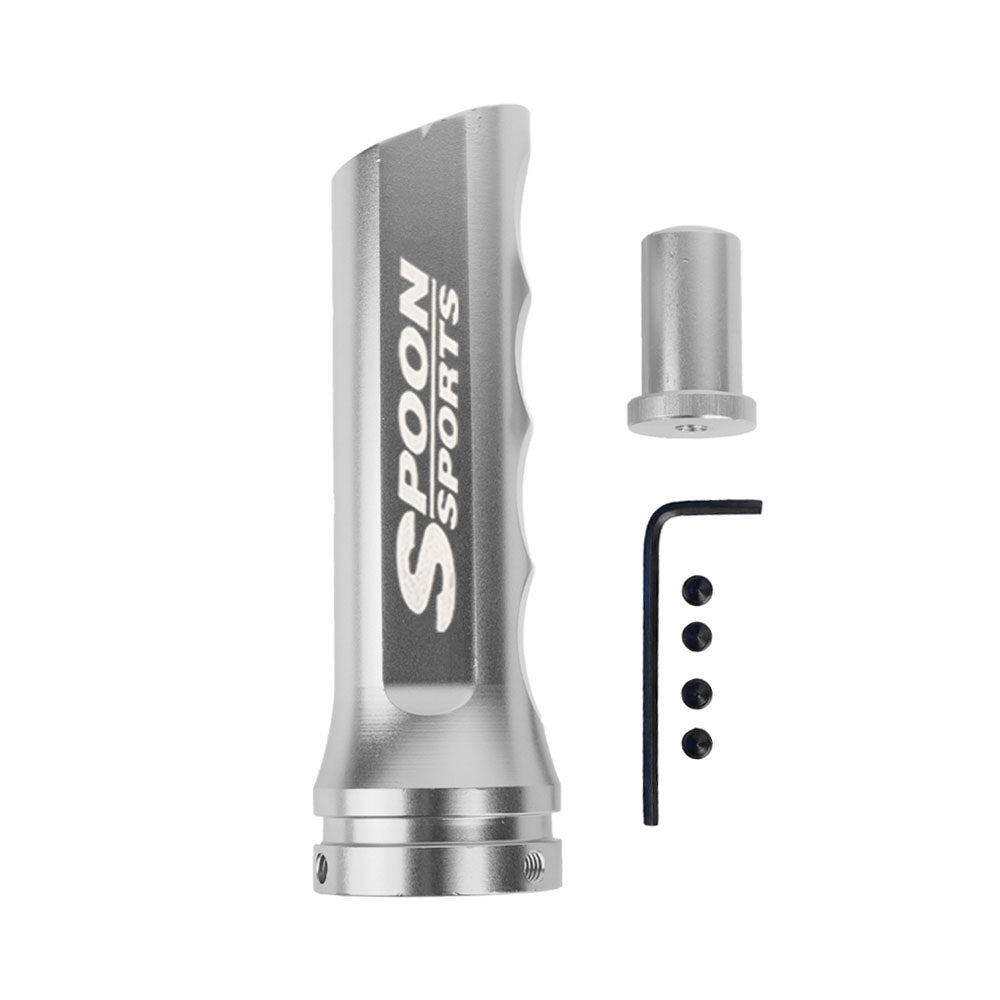 Brand New Universal 1PCS Spoon Sports Silver Aluminum Car Handle Hand Brake Sleeve Cover