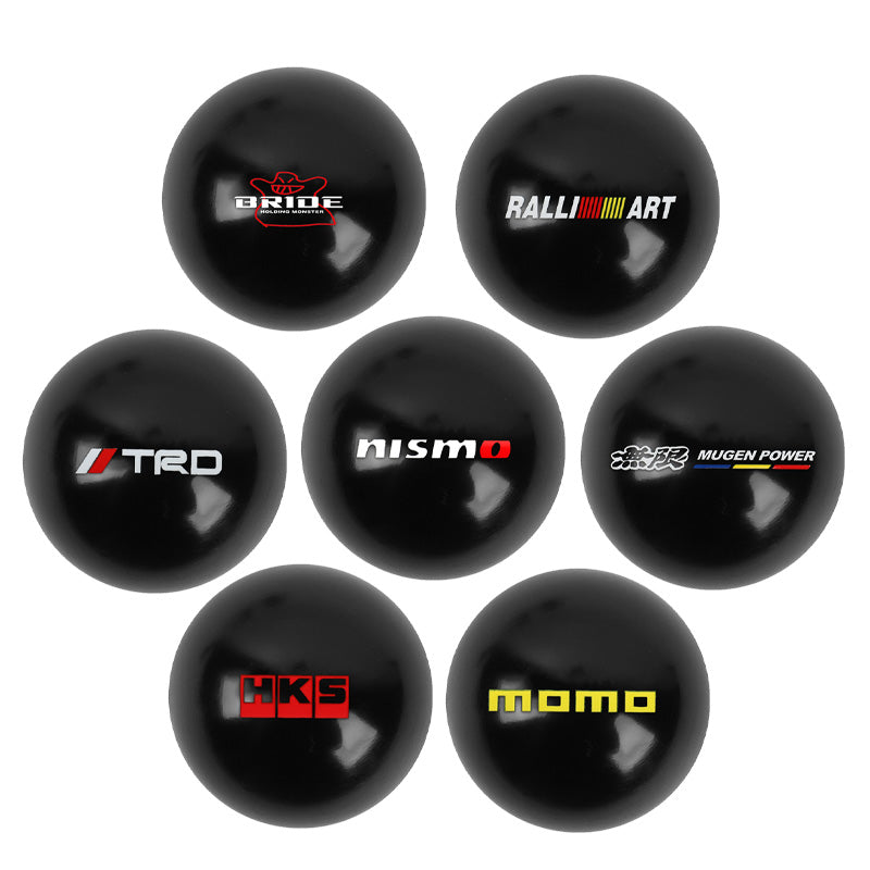 Universal JDM Style Black Aluminum Round Ball Shift Knob – Fits M8, M10, M12 Threads