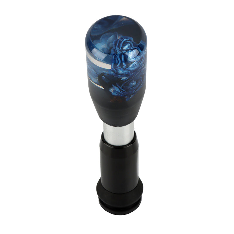 Brand New Universal JDM Crystal Rose Flowers Blue Head Automatic Car Gear Shift Knob shifter