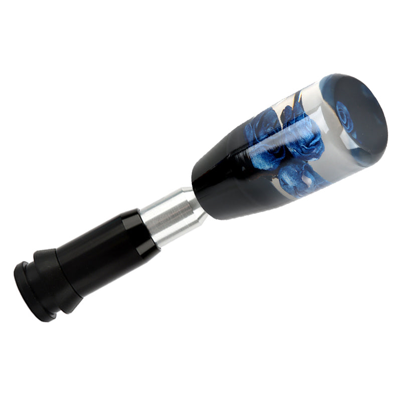 Brand New Universal JDM Crystal Rose Flowers Blue Head Automatic Car Gear Shift Knob shifter