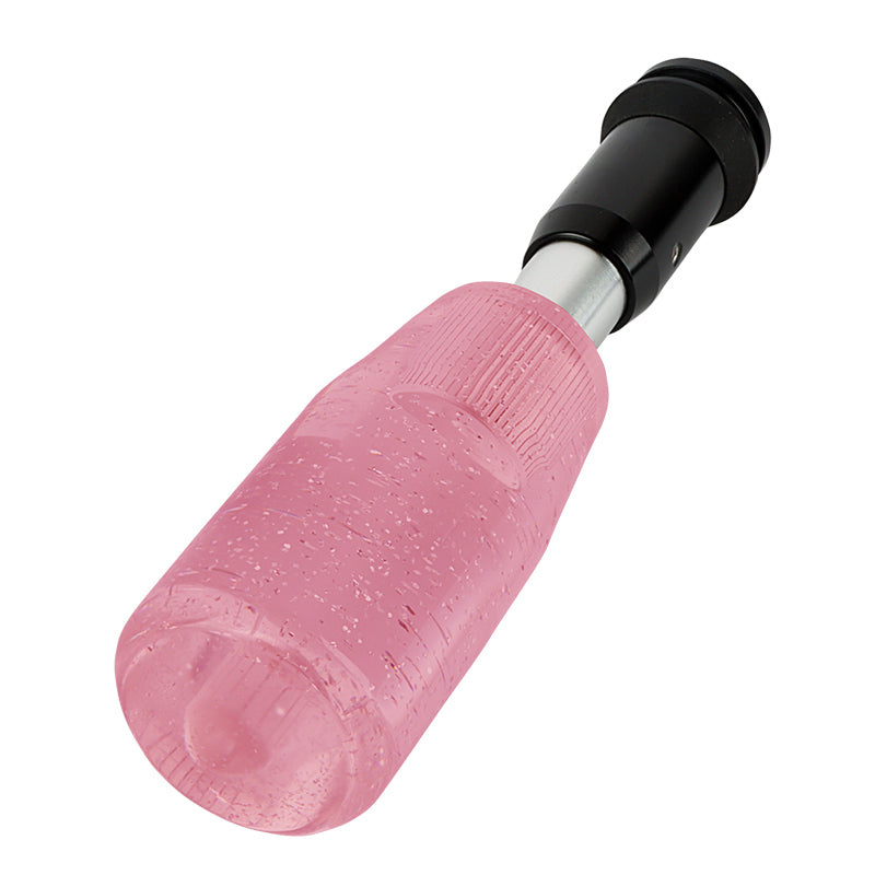 Brand New 10CM Universal Glitter Transparent Pink Automatic Transmission Racing Gear Shift Knob