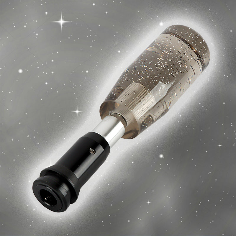 Brand New 10CM Universal Glitter Transparent Black Automatic Transmission Racing Gear Shift Knob