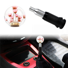 Load image into Gallery viewer, Brand New Universal Round Ball Crystal Clear Pink Flowers Automatic Gear Shift Knob Shifter
