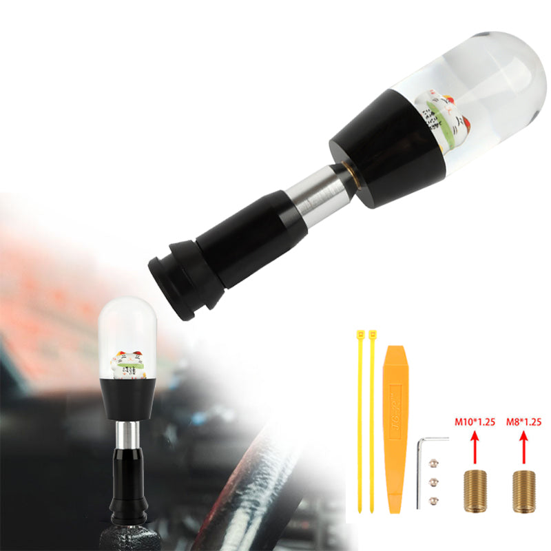 Brand New Universal JDM Fortune Cat Crystal Automatic Car Gear Shift Knob Shifter