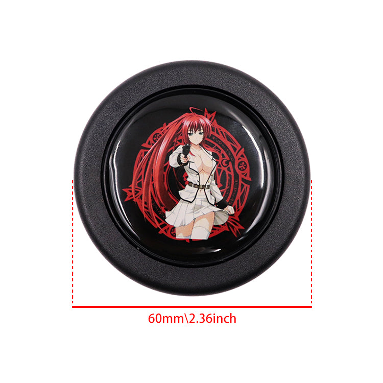 Brand New Universal Anime Hentai Car Horn Button Black Steering Wheel Center Cap
