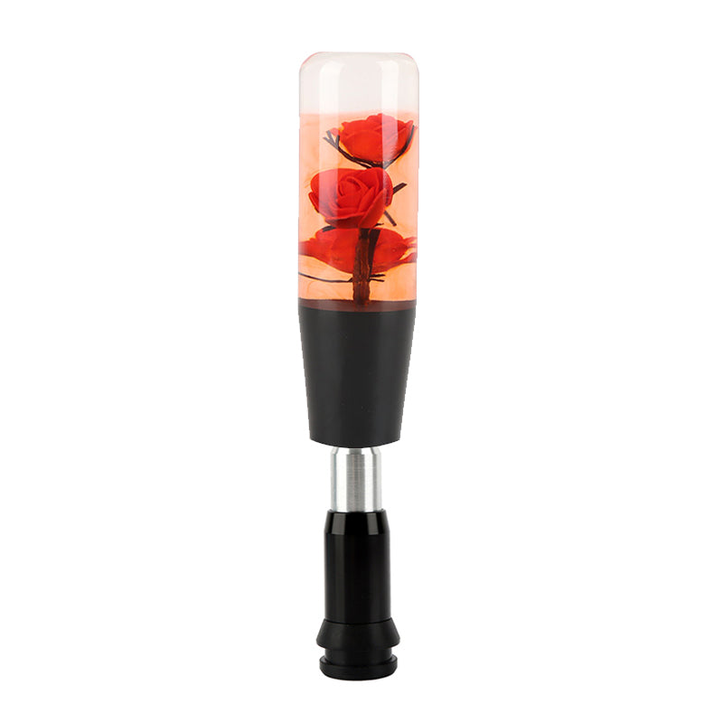 Brand New Universal JDM Crystal Rose Flowers Red Head Automatic Car Gear Shift Knob shifter