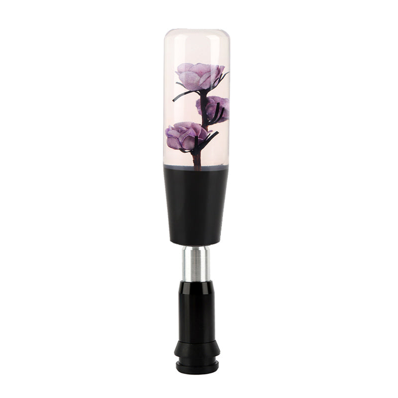 Brand New Universal JDM Crystal Rose Flowers Purple Head Automatic Car Gear Shift Knob shifter