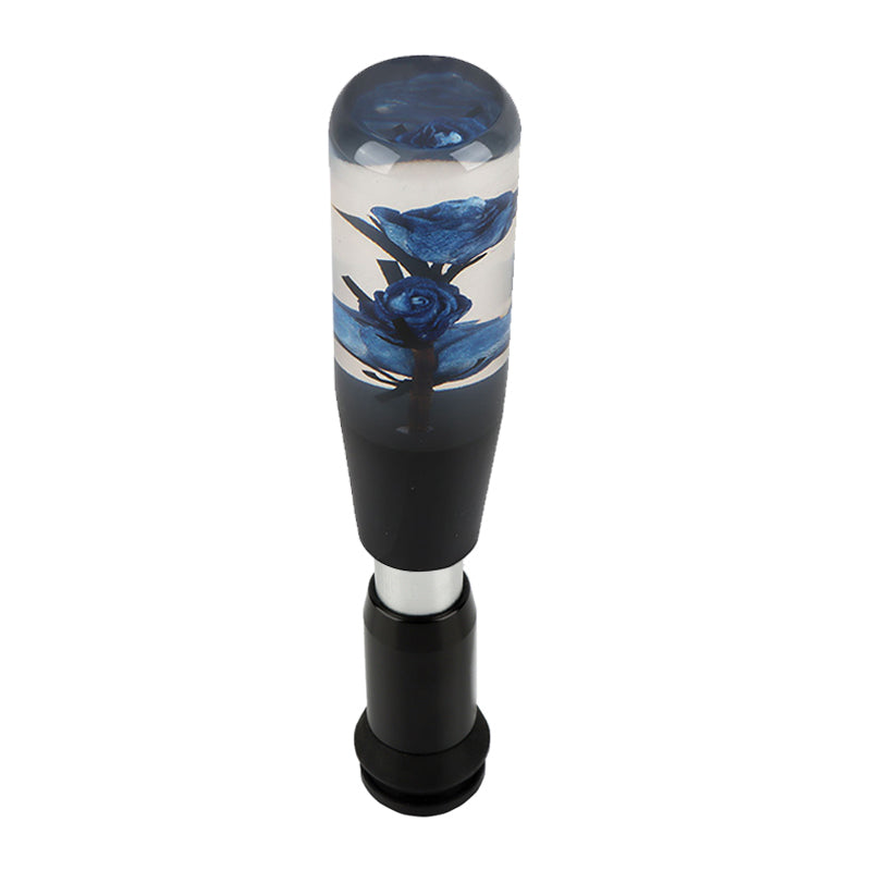 Brand New Universal JDM Crystal Rose Flowers Blue Head Automatic Car Gear Shift Knob shifter