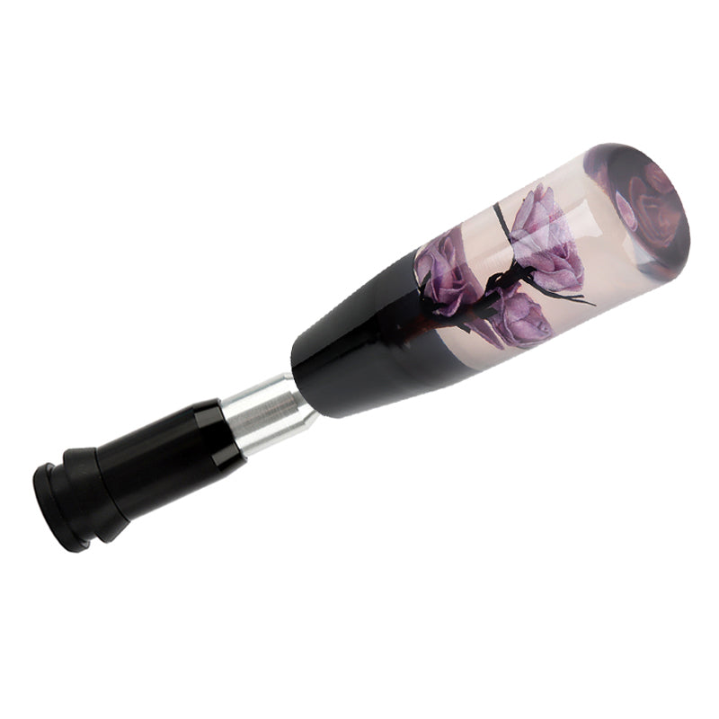 Brand New Universal JDM Crystal Rose Flowers Purple Head Automatic Car Gear Shift Knob shifter
