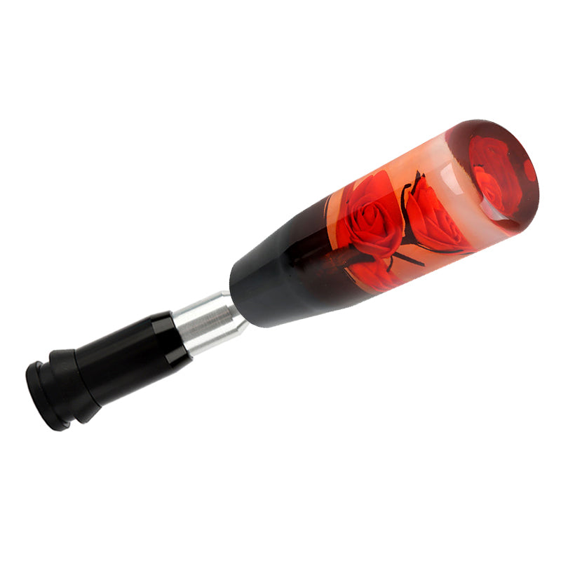 Brand New Universal JDM Crystal Rose Flowers Red Head Automatic Car Gear Shift Knob shifter