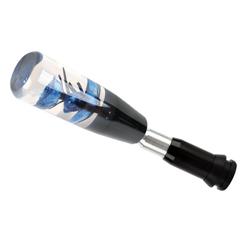 Brand New Universal JDM Crystal Rose Flowers Blue Head Automatic Car Gear Shift Knob shifter