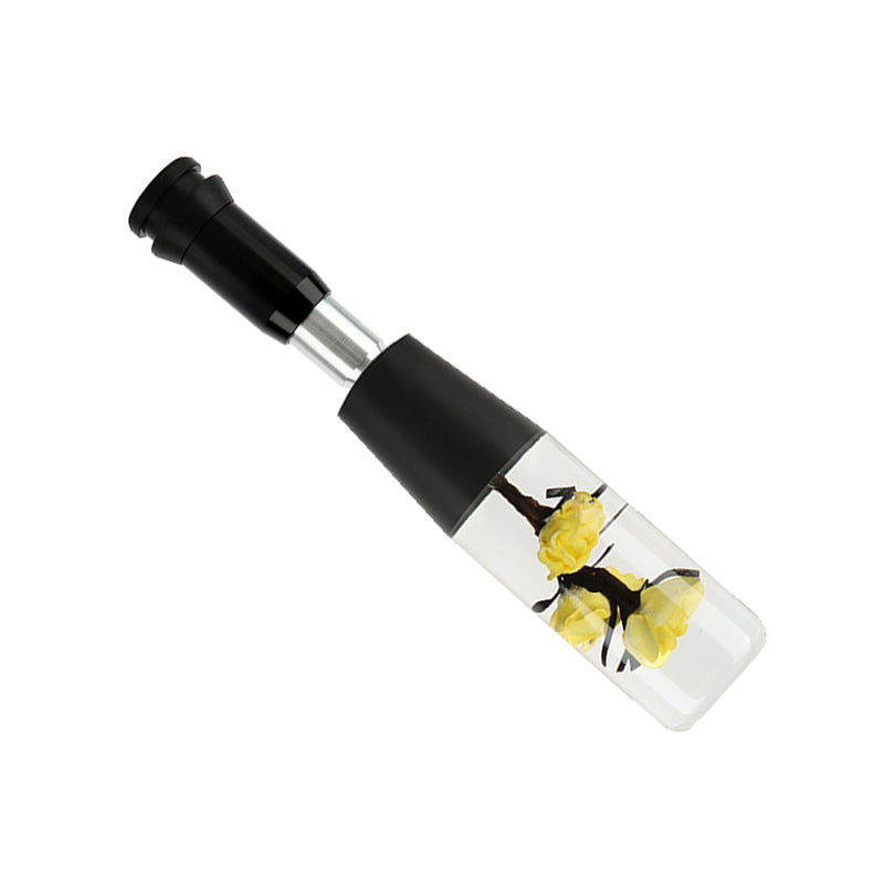 Brand New Universal JDM Crystal Rose Flowers Yellow Head Automatic Car Gear Shift Knob shifter