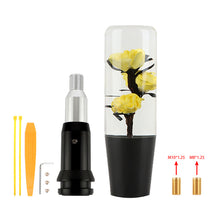Load image into Gallery viewer, Brand New Universal JDM Crystal Rose Flowers Yellow Head Automatic Car Gear Shift Knob shifter