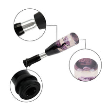 Load image into Gallery viewer, Brand New Universal JDM Crystal Rose Flowers Purple Head Automatic Car Gear Shift Knob shifter