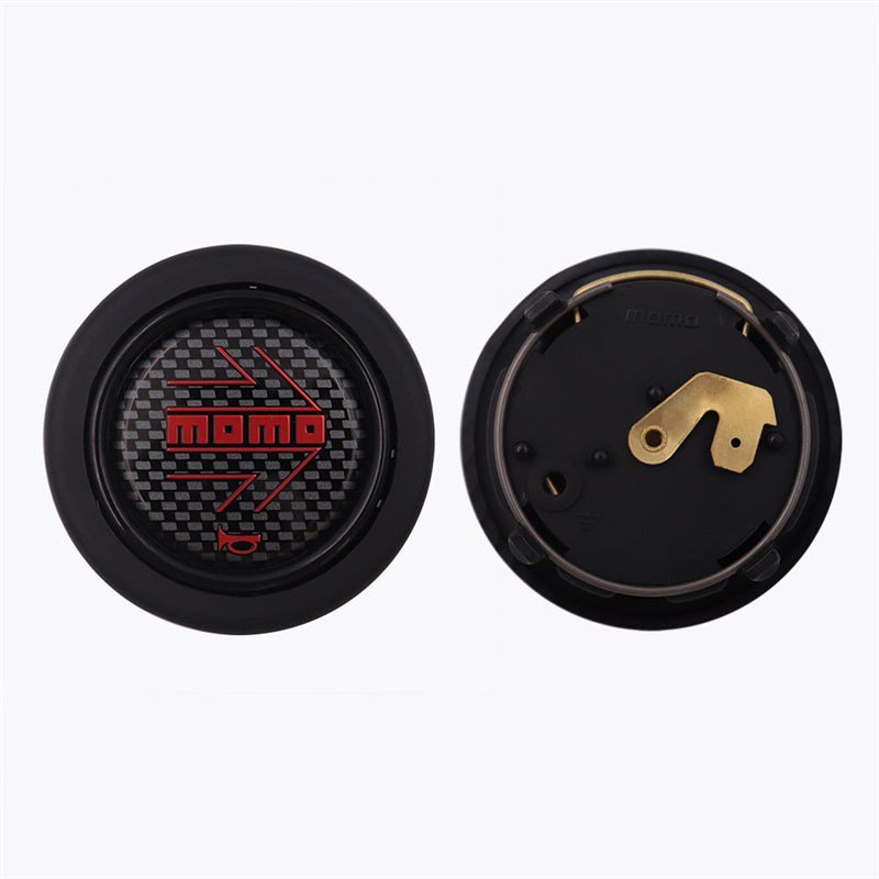 Brand New Universal Momo Car Horn Button Black Steering Wheel Center Cap W/Packaging