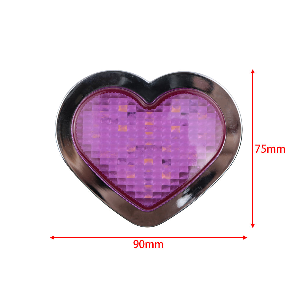 LED Heart Shaped Side Marker Light Lamp Universal Yellow Car Accessories  SET 2