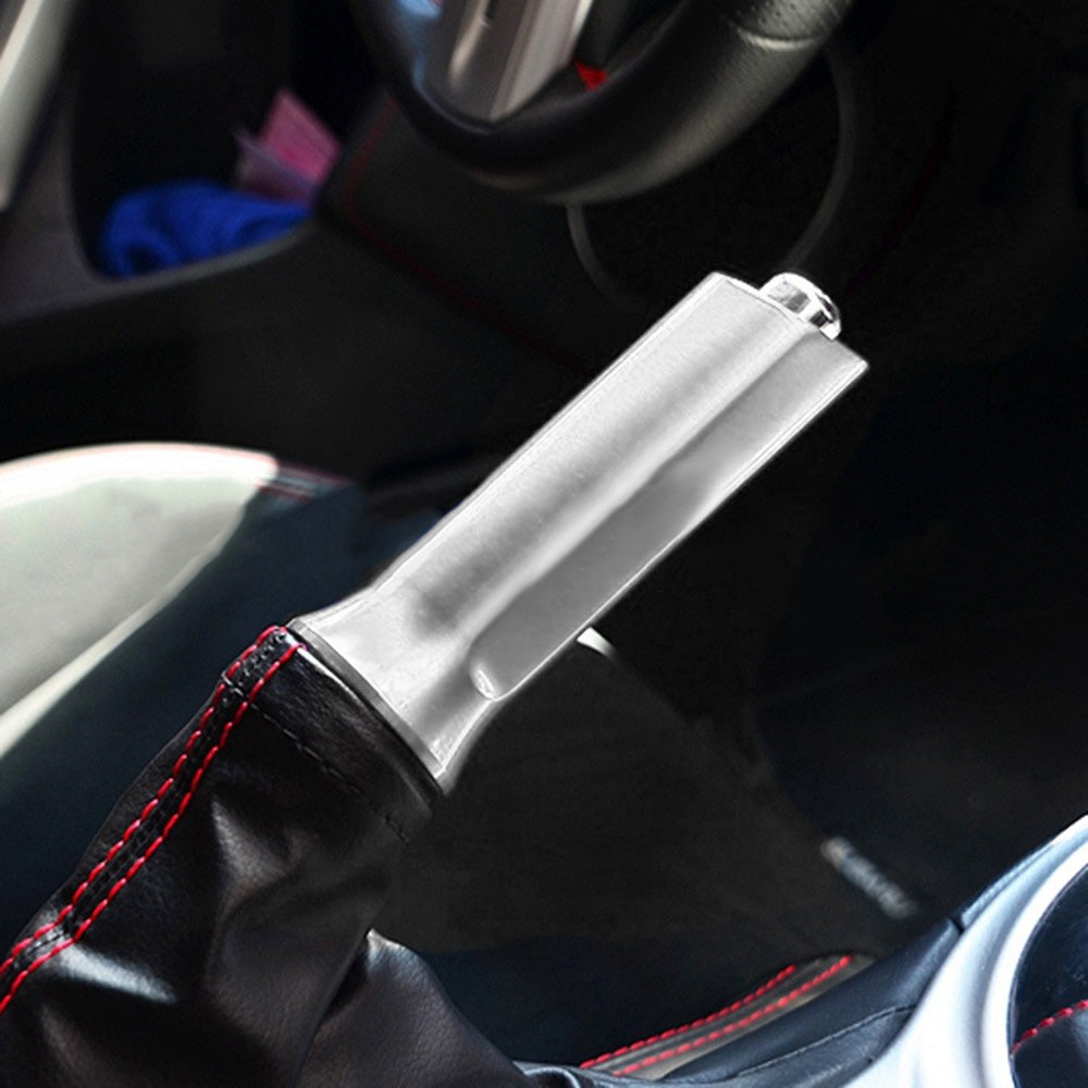 Brand New 1PCS Silver Aluminum Car Handle Hand Brake Sleeve Universal Cover For Universal