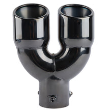 Load image into Gallery viewer, Brand New Universal Dual Gunmetal Round Shaped Stainless Steel Car Exhaust Pipe Muffler Tip Trim Straight