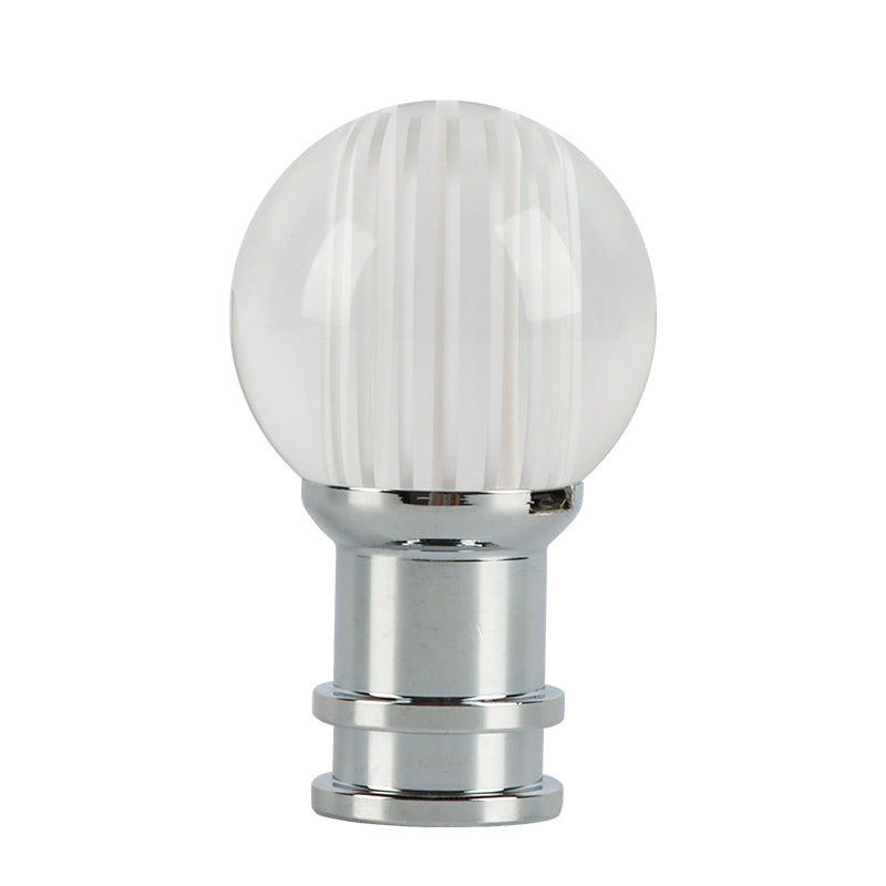 Brand New Universal Jdm Round Ball Crystal Clear White Stripes Manual Car Racing Gear Shift Knob Shifter M12 M10 M8