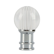 Load image into Gallery viewer, Brand New Universal Jdm Round Ball Crystal Clear White Stripes Manual Car Racing Gear Shift Knob Shifter M12 M10 M8