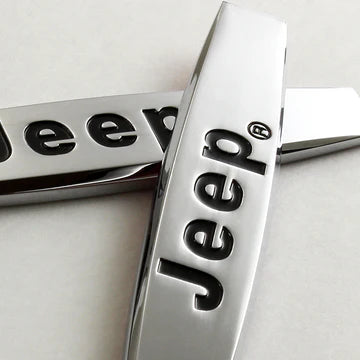 Jeep badges エンブレム jeep ロゴ BRAND NEW UNIVERSAL 2PCS JEEP 3D METAL EMBLEM BADGE STICKER