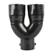 Load image into Gallery viewer, Brand New Universal Dual Carbon Fiber Look Heart Shaped Stainless Steel Car Exhaust Pipe Muffler Tip Trim Straight