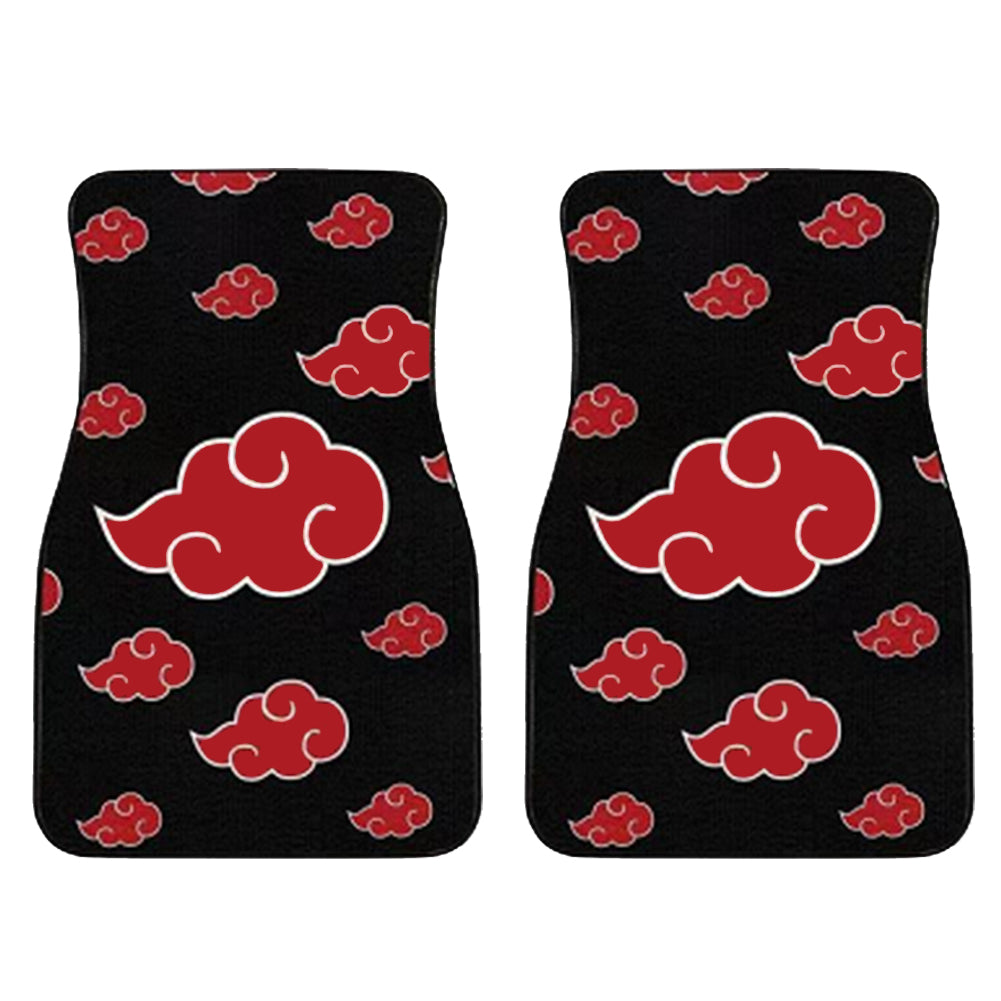 Brand New 4PCS Naruto Akatsuki Cloud Racing Red Fabric Car Floor Mats Interior Carpets