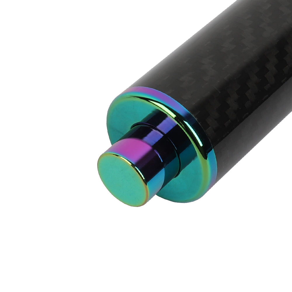 BRAND NEW UNIVERSAL 1PCS JDM Real Carbon Fiber Car Aluminum Neo Chrome Handle Hand Brake Sleeve Protector Fitment Cover