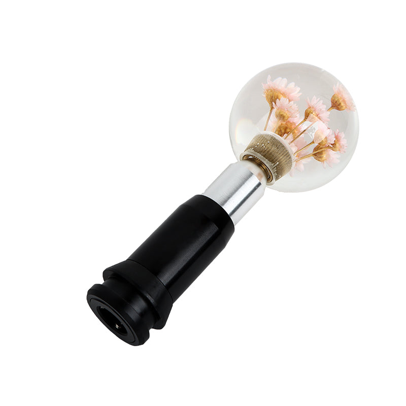 Brand New Universal Round Ball Crystal Clear Light Pink Flowers Automatic Gear Shift Knob Shifter