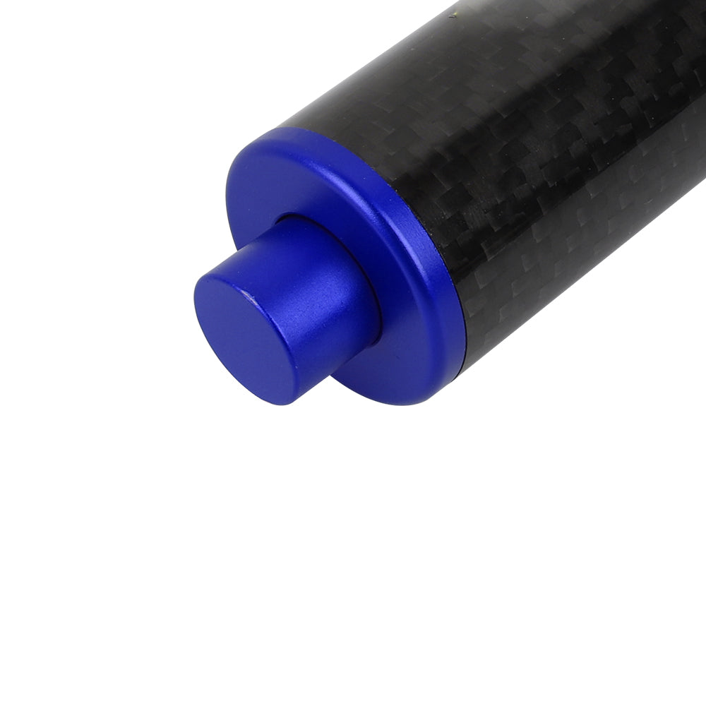 BRAND NEW UNIVERSAL 1PCS JDM Real Carbon Fiber Car Aluminum Blue Handle Hand Brake Sleeve Protector Fitment Cover