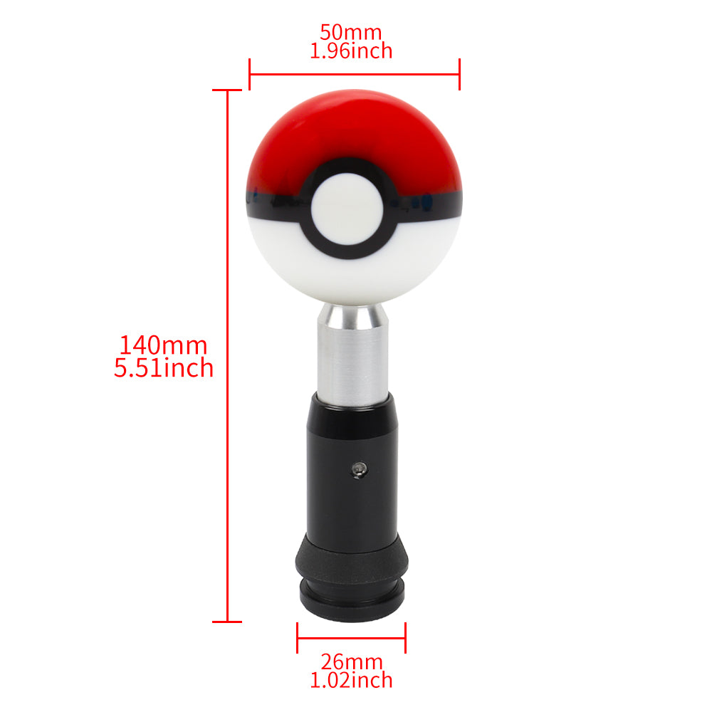gear shift pokemon Brand New Universal Pokemon Pokeball Round Ball Shift Knob Automatic C – JK Racing Inc