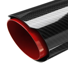Load image into Gallery viewer, Brand New Universal 2.5'' 63MM-89MM Red Glossy Carbon Fiber Stainless Steel Car Exhaust Pipe Single Muffler Tip Trim Straight