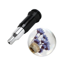 Load image into Gallery viewer, Brand New Universal Round Ball Crystal Clear Purple Flowers Automatic Gear Shift Knob Shifter