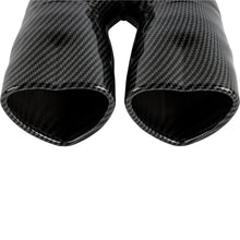Load image into Gallery viewer, Brand New Universal Dual Carbon Fiber Look Heart Shaped Stainless Steel Car Exhaust Pipe Muffler Tip Trim Straight