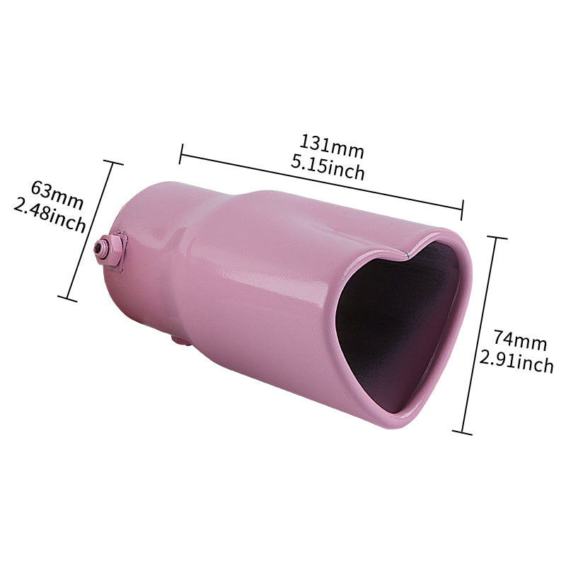 Brand New Universal Pink Heart Shaped Stainless Steel Car Exhaust Pipe – JK  Racing Inc
