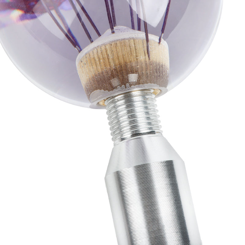 Brand New Universal Round Ball Crystal Clear Purple Flowers Automatic Gear Shift Knob Shifter