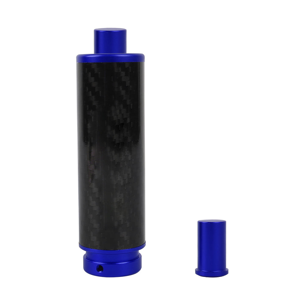 BRAND NEW UNIVERSAL 1PCS JDM Real Carbon Fiber Car Aluminum Blue Handle Hand Brake Sleeve Protector Fitment Cover