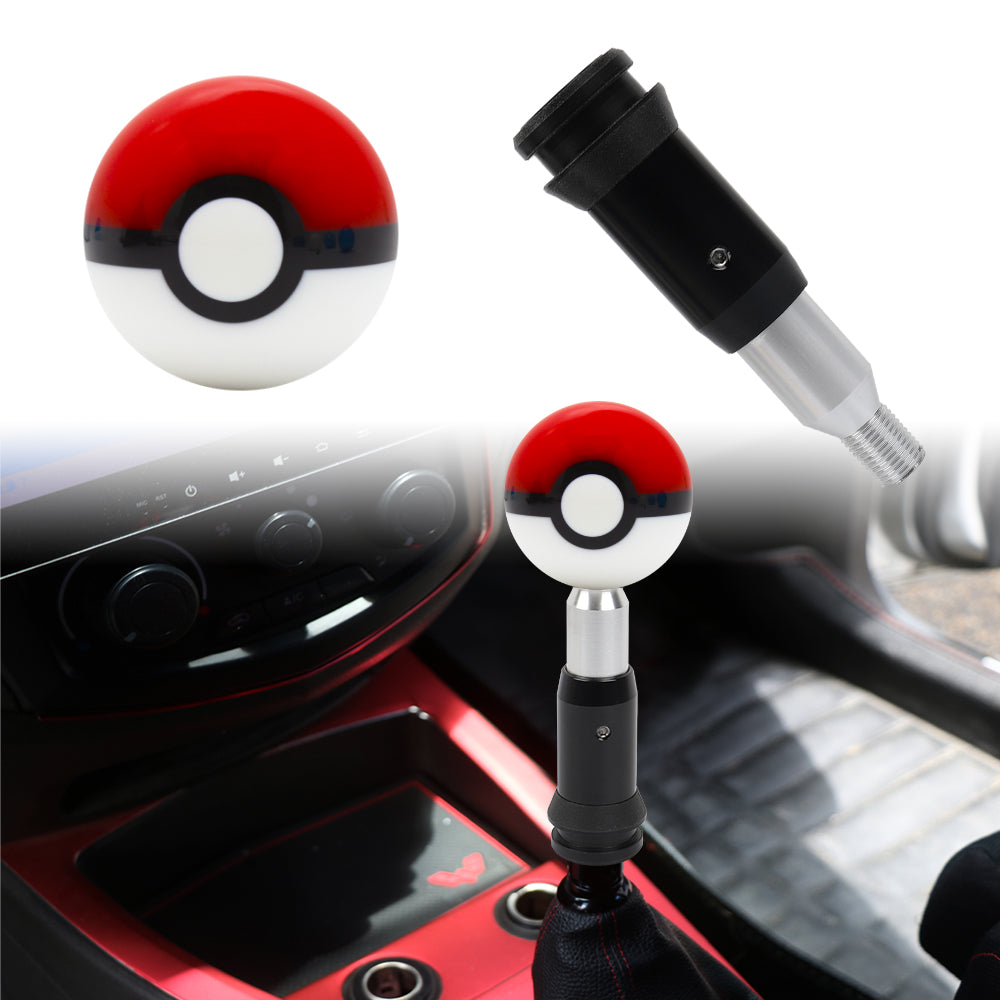gear shift pokemon Brand New Universal Pokemon Pokeball Round Ball Shift Knob Automatic C – JK Racing Inc