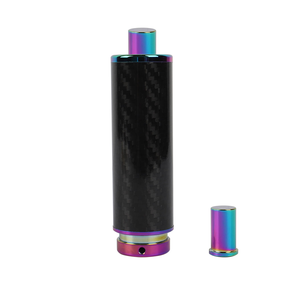 BRAND NEW UNIVERSAL 1PCS JDM Real Carbon Fiber Car Aluminum Neo Chrome Handle Hand Brake Sleeve Protector Fitment Cover