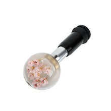 Load image into Gallery viewer, Brand New Universal Round Ball Crystal Clear Light Pink Flowers Automatic Gear Shift Knob Shifter