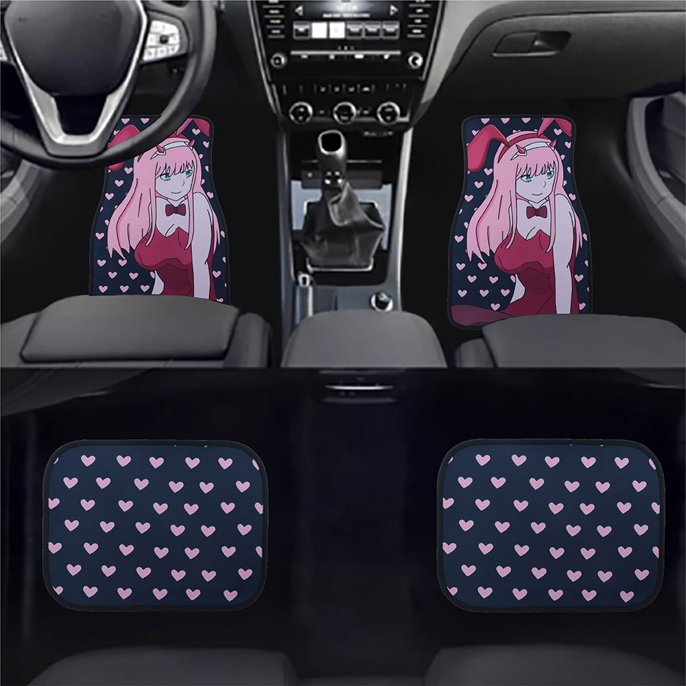 Brand New 4PCS UNIVERSAL ANIME GIRLS Racing Fabric Car Floor Mats Inte JK Racing Inc