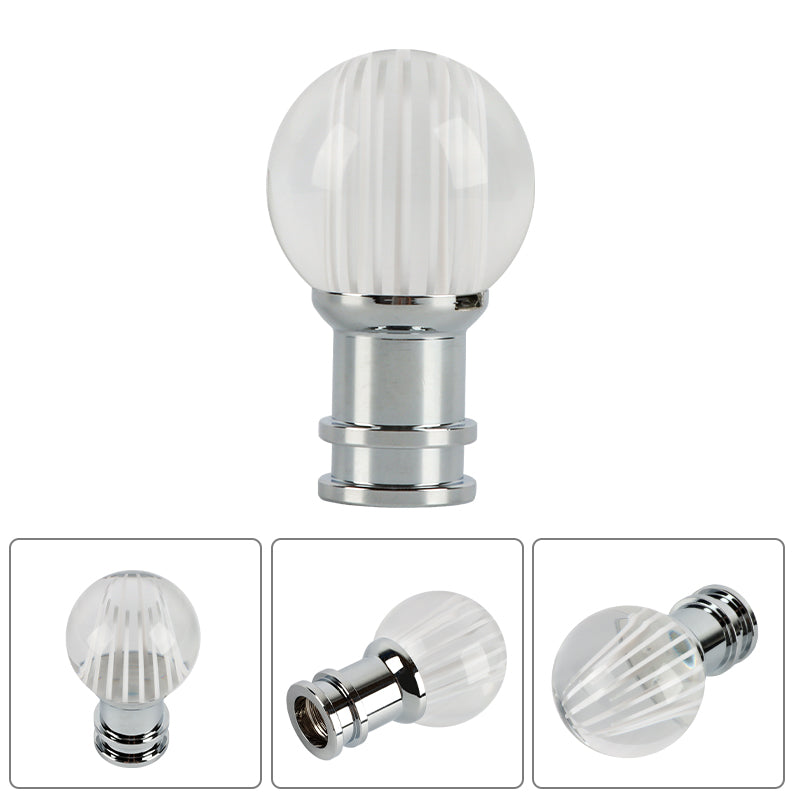 Brand New Universal Jdm Round Ball Crystal Clear White Stripes Manual Car Racing Gear Shift Knob Shifter M12 M10 M8