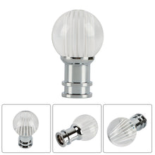 Load image into Gallery viewer, Brand New Universal Jdm Round Ball Crystal Clear White Stripes Manual Car Racing Gear Shift Knob Shifter M12 M10 M8