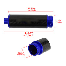 Load image into Gallery viewer, BRAND NEW UNIVERSAL 1PCS JDM Real Carbon Fiber Car Aluminum Blue Handle Hand Brake Sleeve Protector Fitment Cover