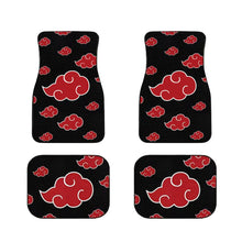 Load image into Gallery viewer, Brand New 4PCS Naruto Akatsuki Cloud Racing Red Fabric Car Floor Mats Interior Carpets