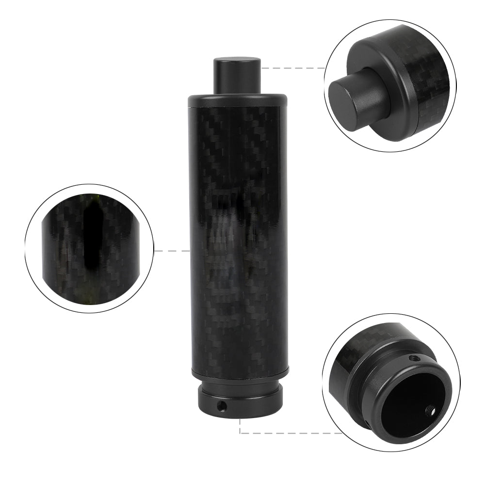 BRAND NEW UNIVERSAL 1PCS JDM Real Carbon Fiber Car Aluminum Black Handle Hand Brake Sleeve Protector Fitment Cover