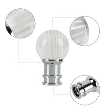 Load image into Gallery viewer, Brand New Universal Jdm Round Ball Crystal Clear White Stripes Manual Car Racing Gear Shift Knob Shifter M12 M10 M8